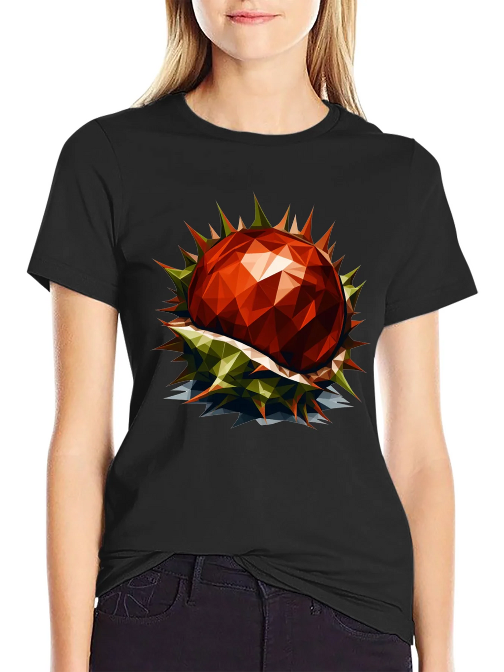 Geometric Chestnut Graphic T-Shirt product image 1