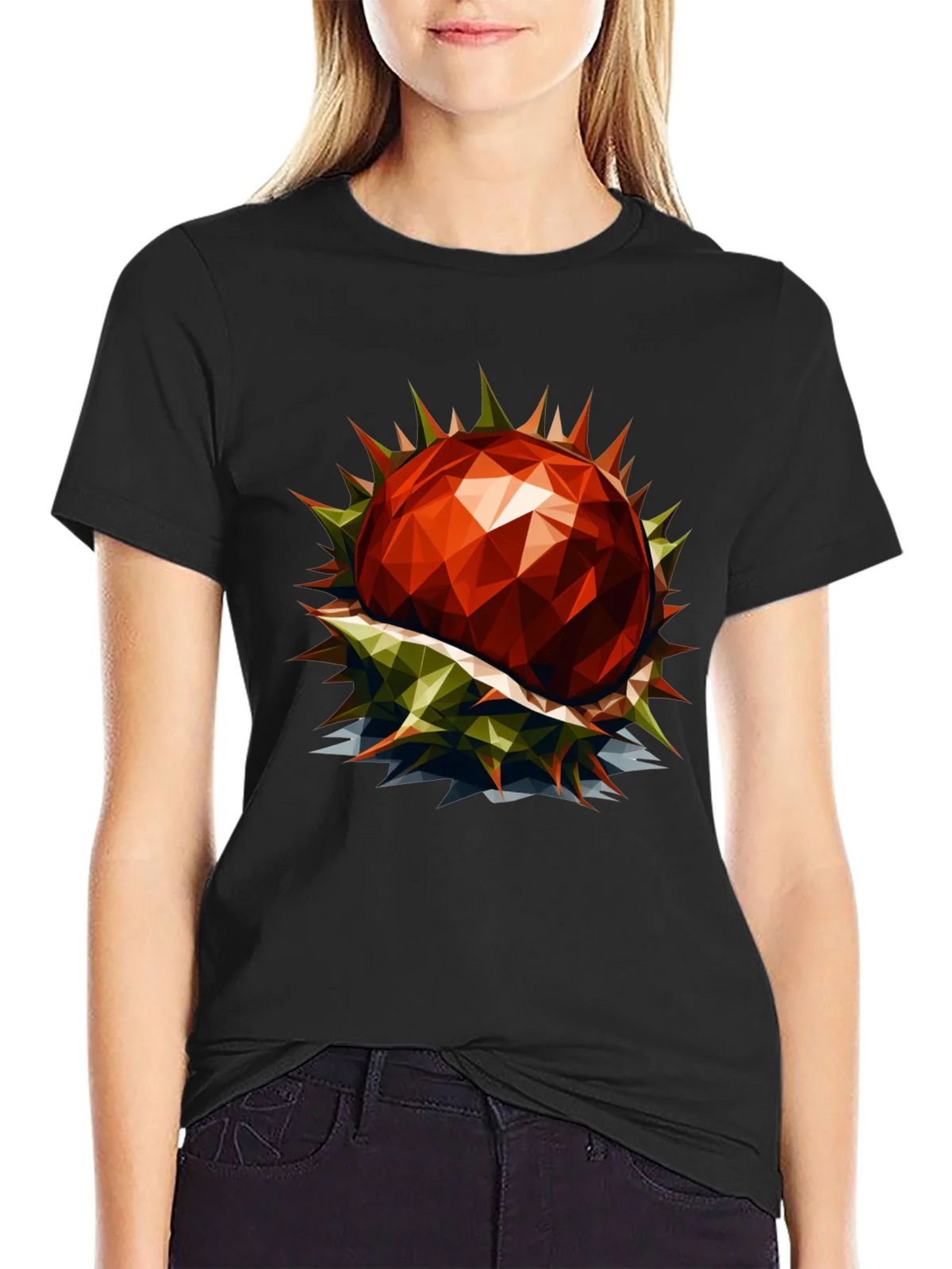 Geometric Chestnut Graphic T-Shirt product image 1