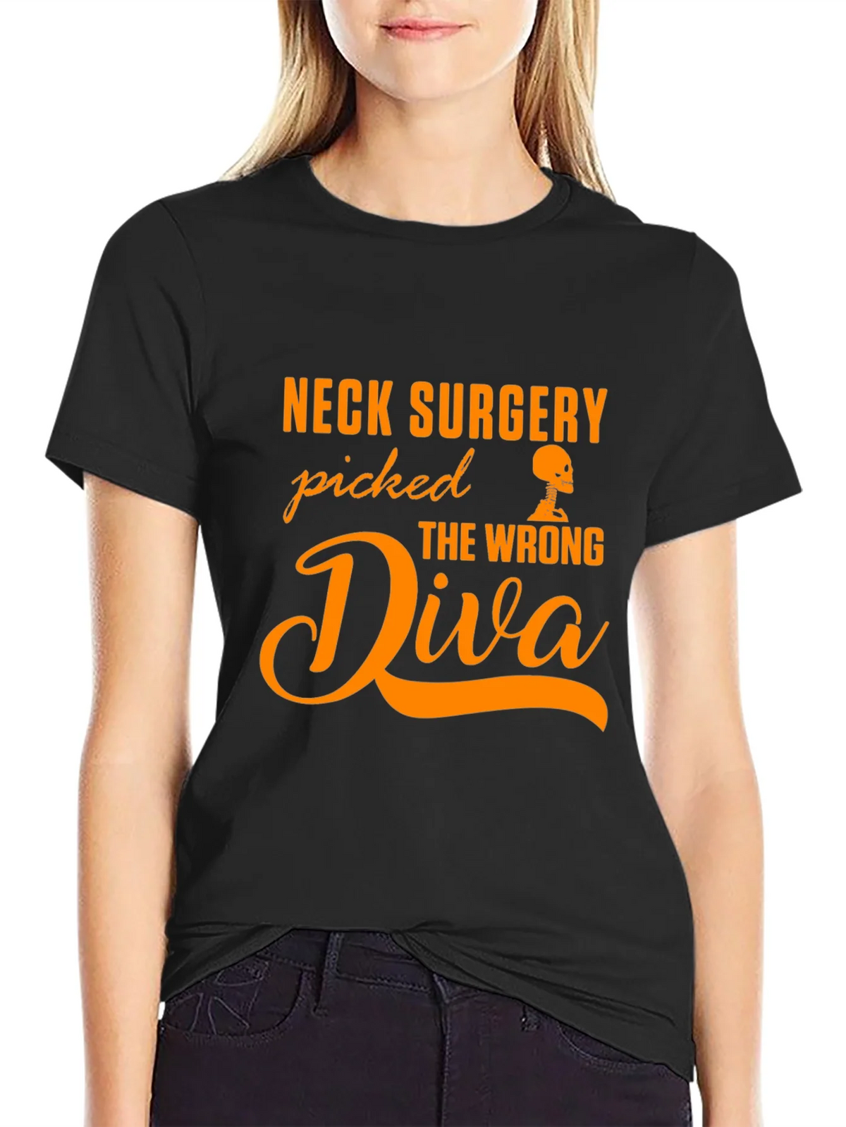 Neck Surgery Picked The Wrong Diva T-Shirt product image 1