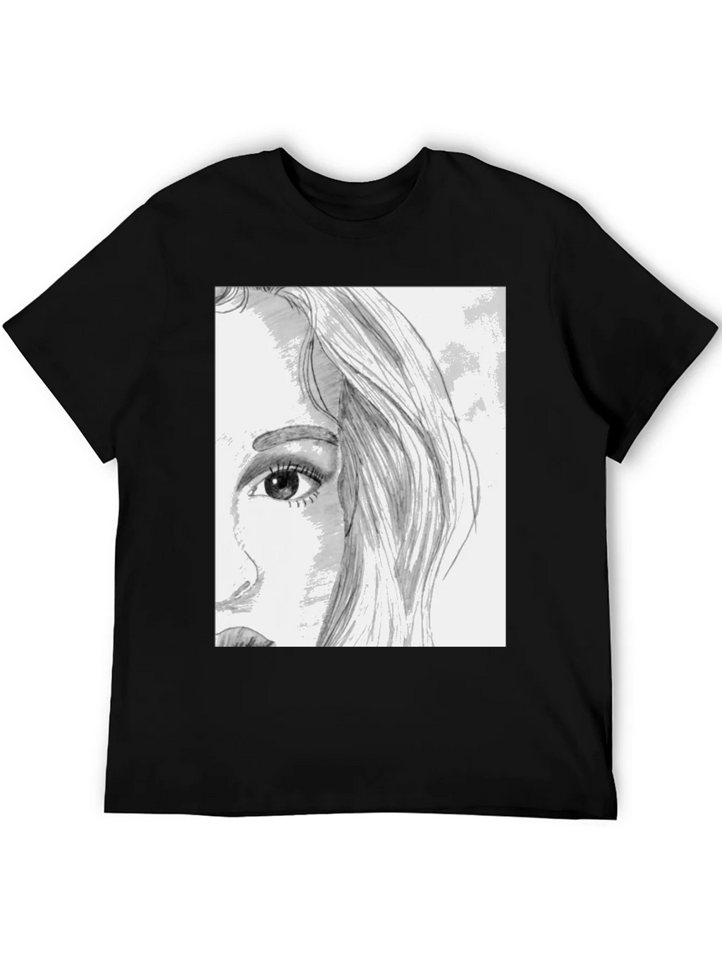 Artistic Portrait Graphic Tee - Unisex Black T-Shirt product image 5