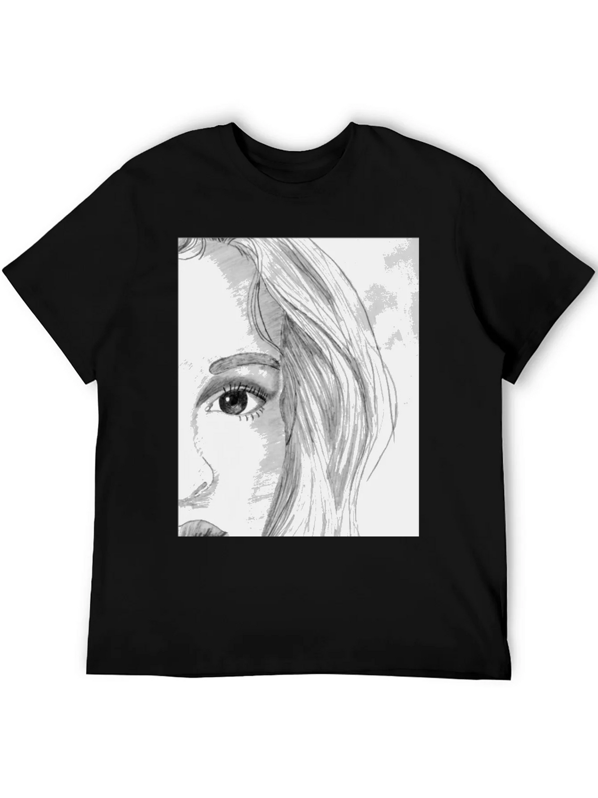 Artistic Portrait Graphic Tee - Unisex Black T-Shirt product image 5