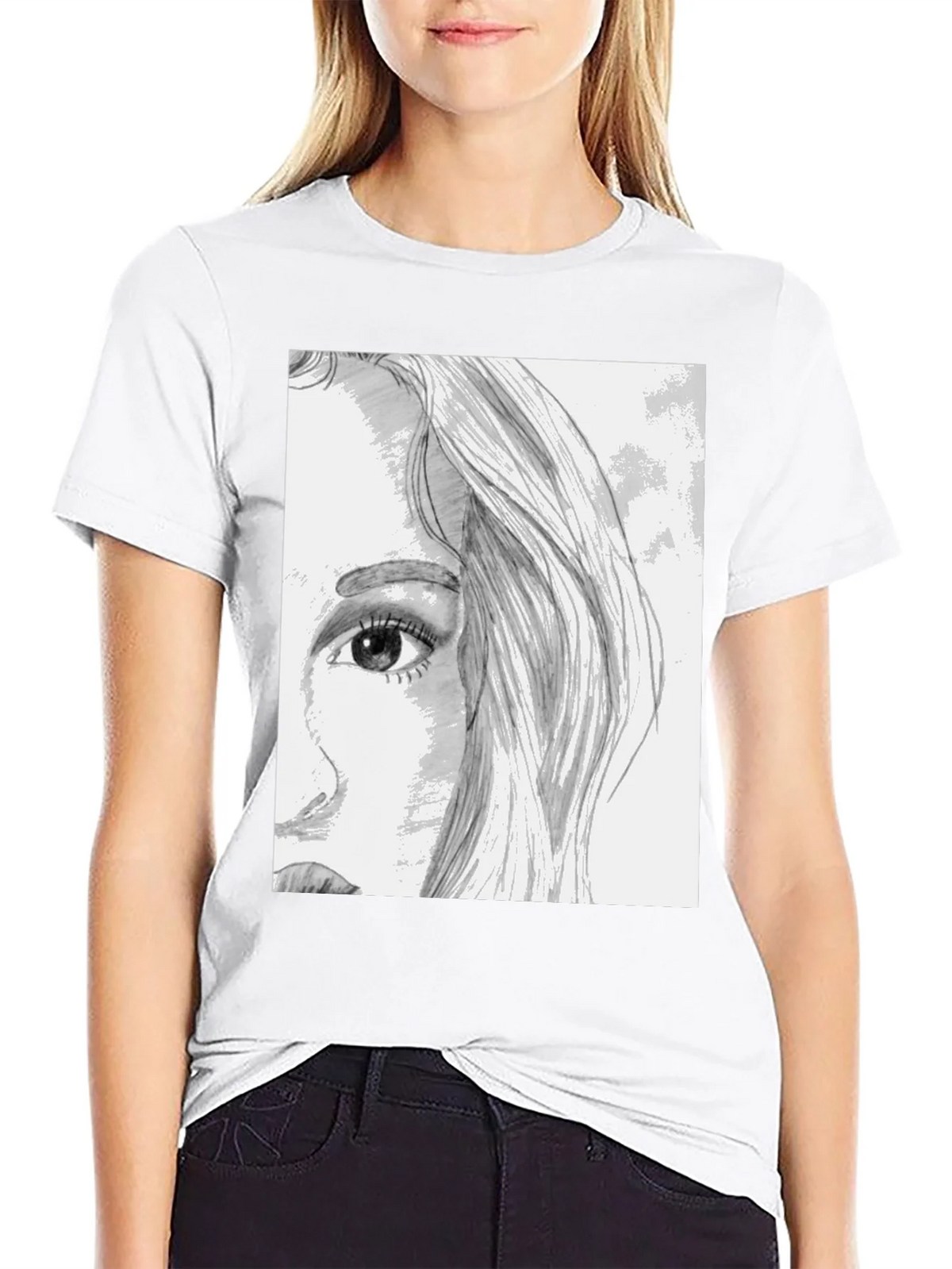 Artistic Portrait Graphic Tee - Unisex Black T-Shirt product image 8