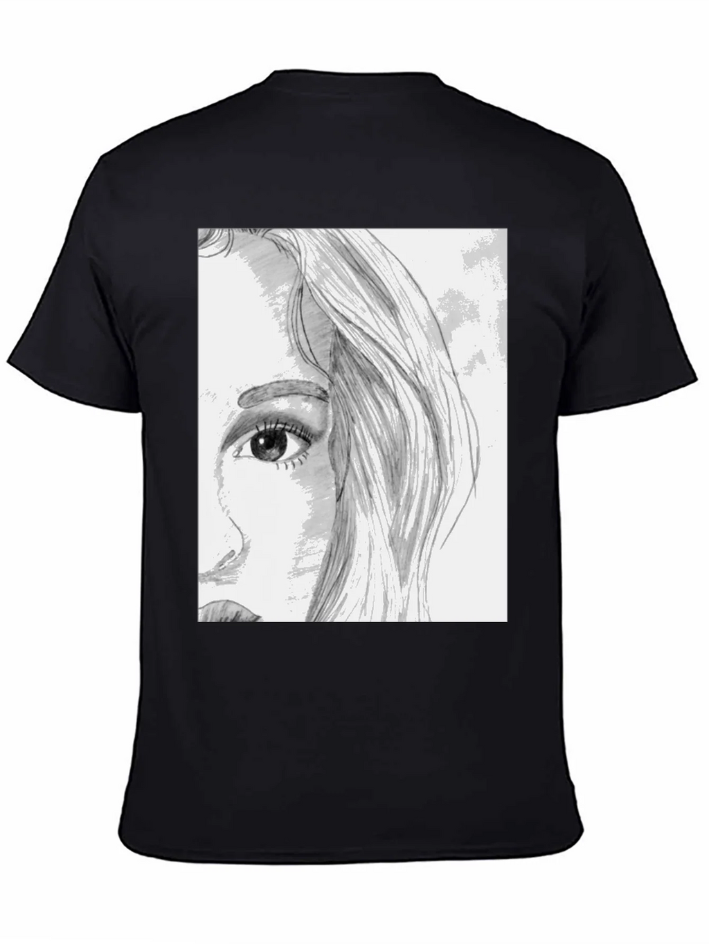 Artistic Portrait Graphic Tee - Unisex Black T-Shirt product image 4