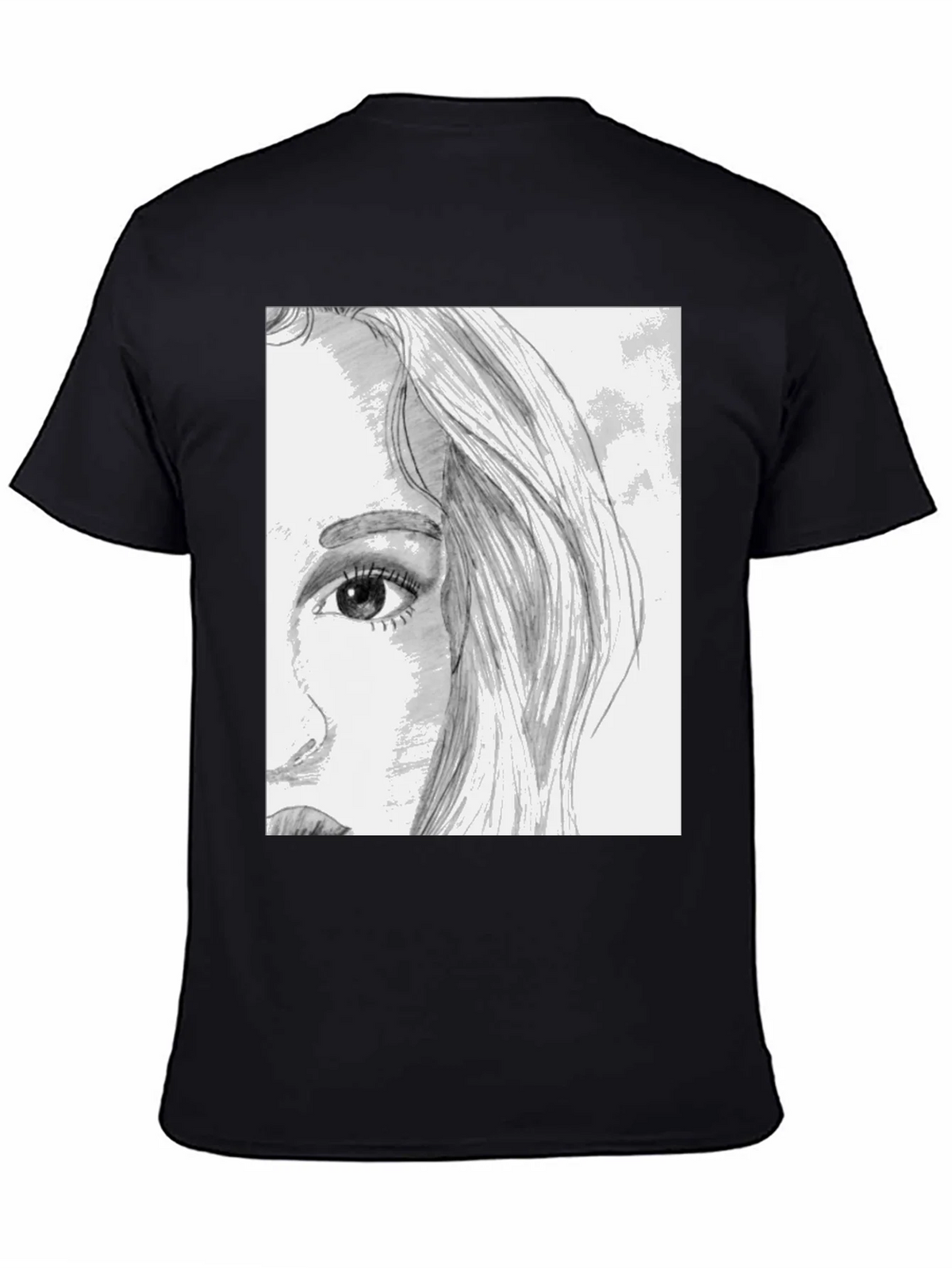 Artistic Portrait Graphic Tee - Unisex Black T-Shirt product image 4