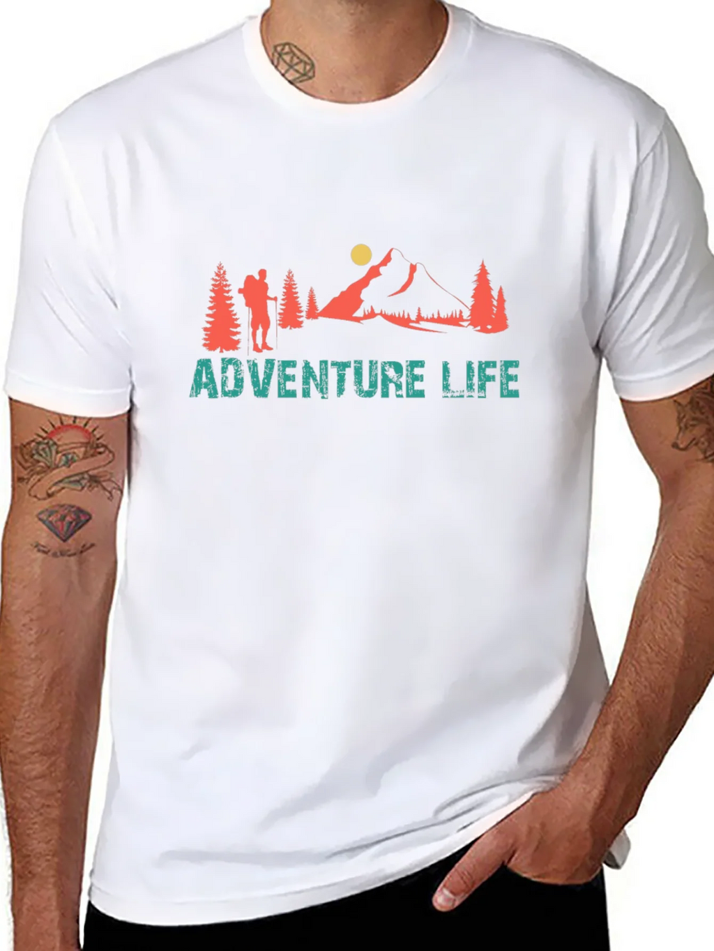 Adventure Life Graphic Tee - Mountain Hiker T-Shirt product image 3