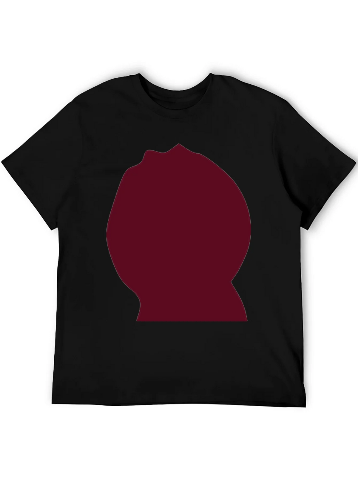 Burgundy Blob Graphic Black T-Shirt product image 5