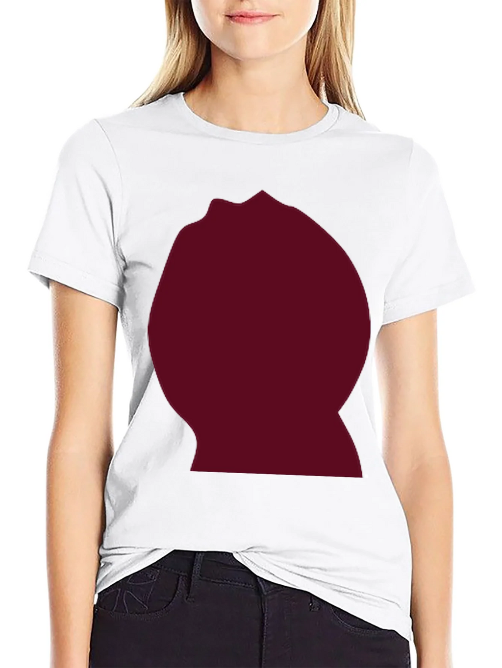 Burgundy Blob Graphic Black T-Shirt product image 8