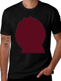 Burgundy Blob Graphic Black T-Shirt product image 1