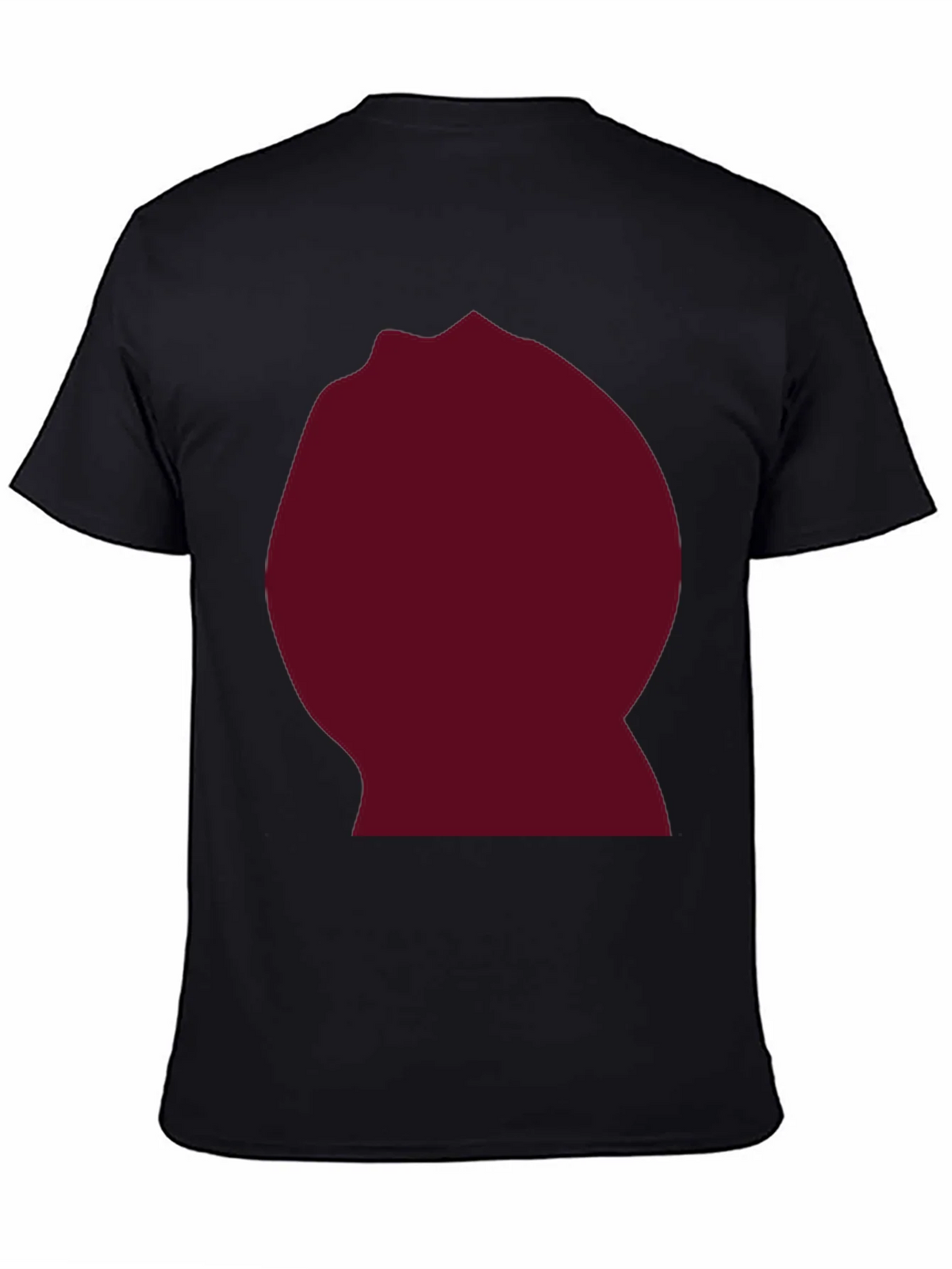 Burgundy Blob Graphic Black T-Shirt product image 4