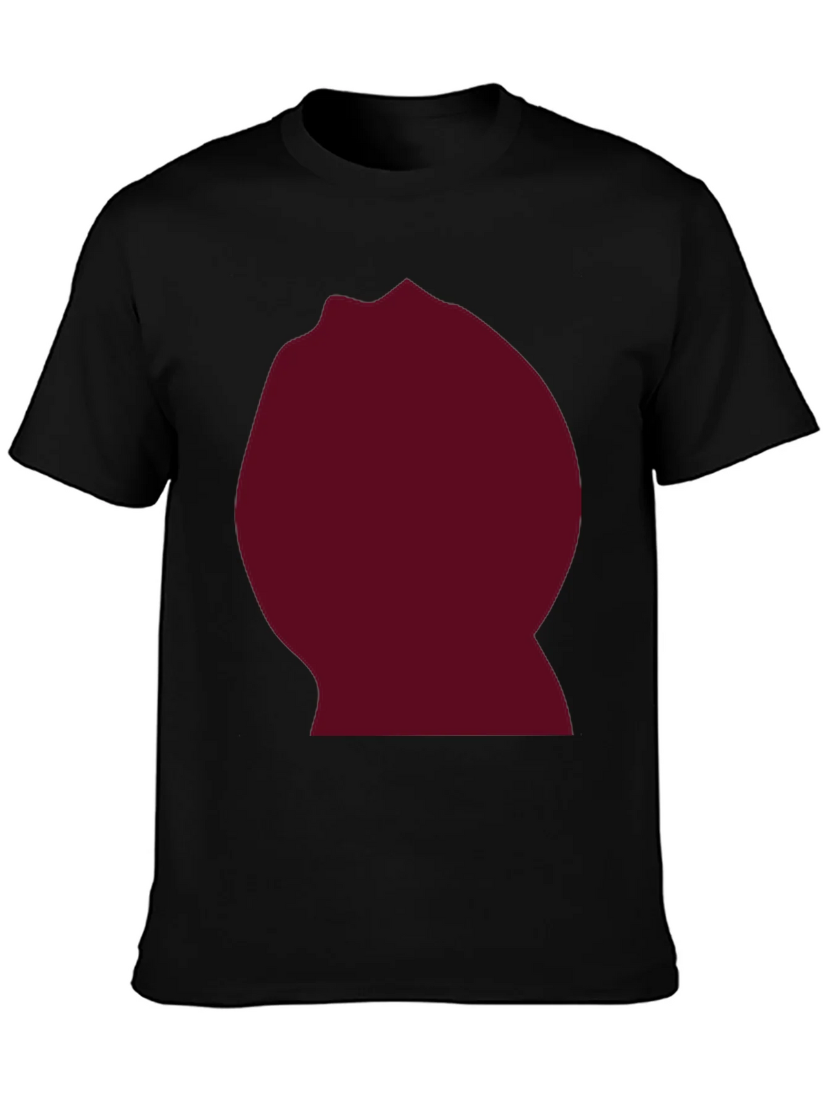 Burgundy Blob Graphic Black T-Shirt product image 3
