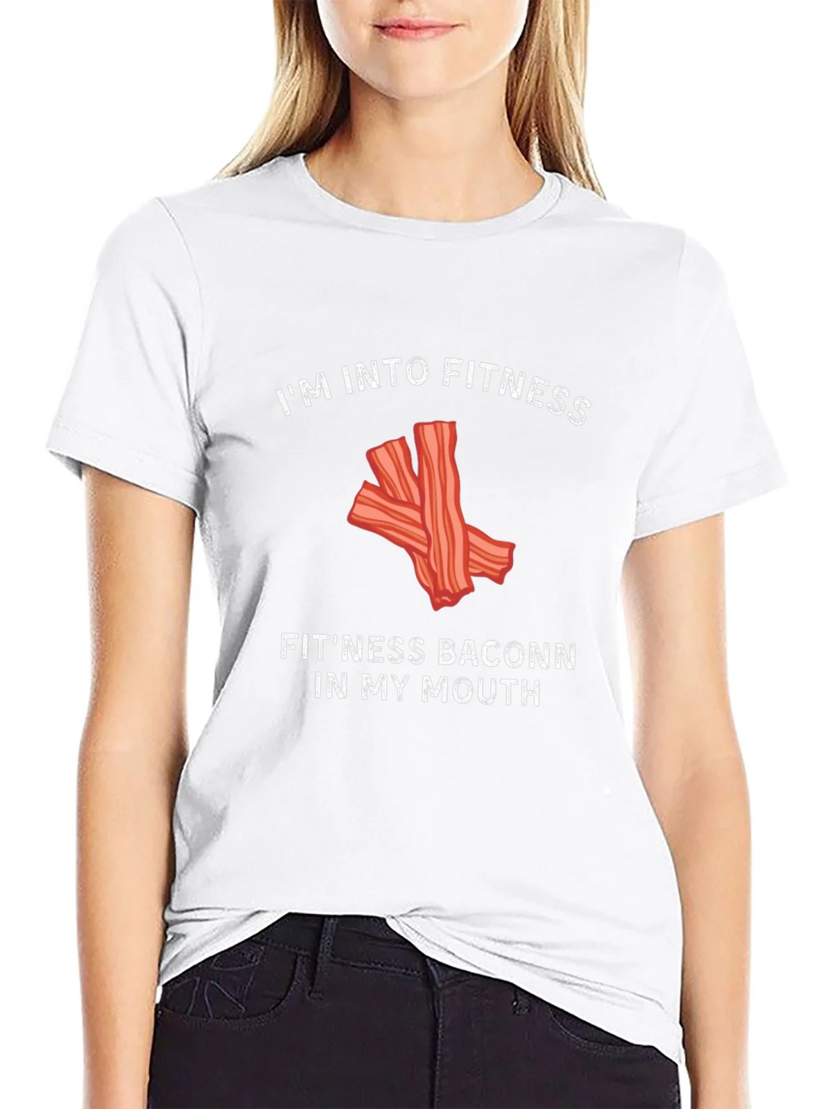 Funny Fitness Bacon Graphic T-Shirt product image 8