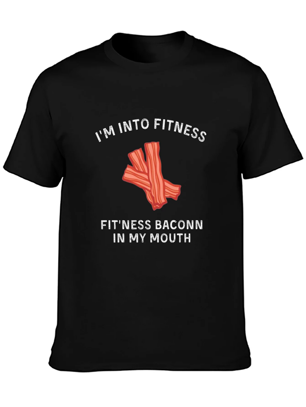 Funny Fitness Bacon Graphic T-Shirt product image 3