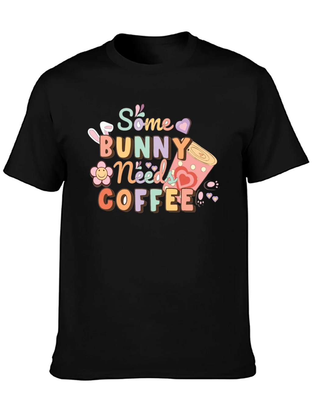 Some Bunny Needs Coffee T-Shirt - Black product image 1
