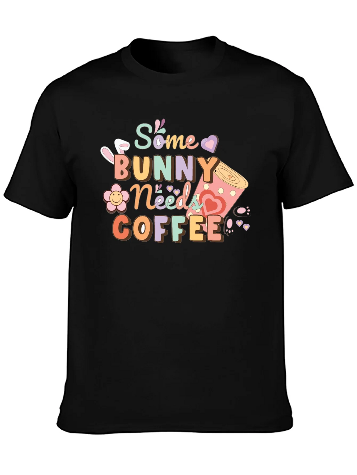 Some Bunny Needs Coffee T-Shirt - Black product image 1