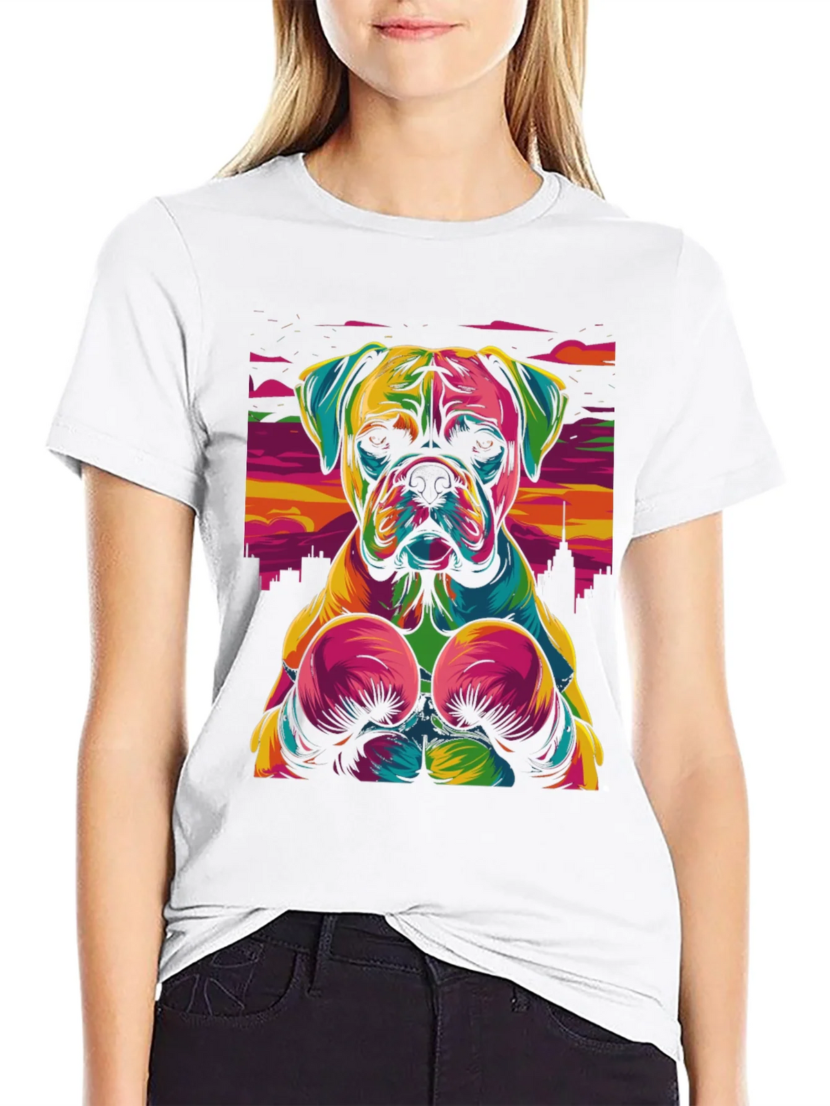 Boxer Dog Graphic Tee - Colorful Unique Design product image 8