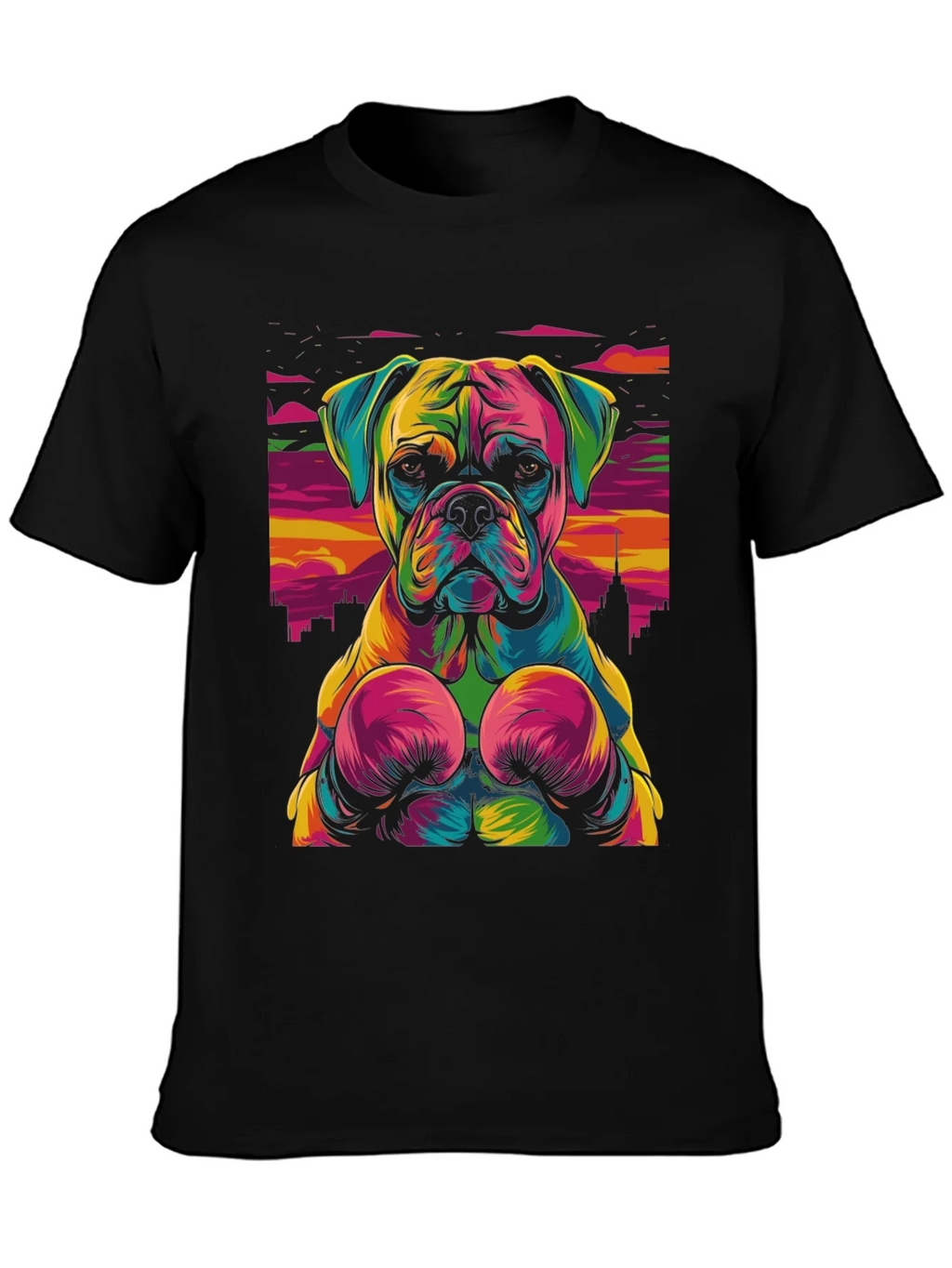 Boxer Dog Graphic Tee - Colorful Unique Design product image 3