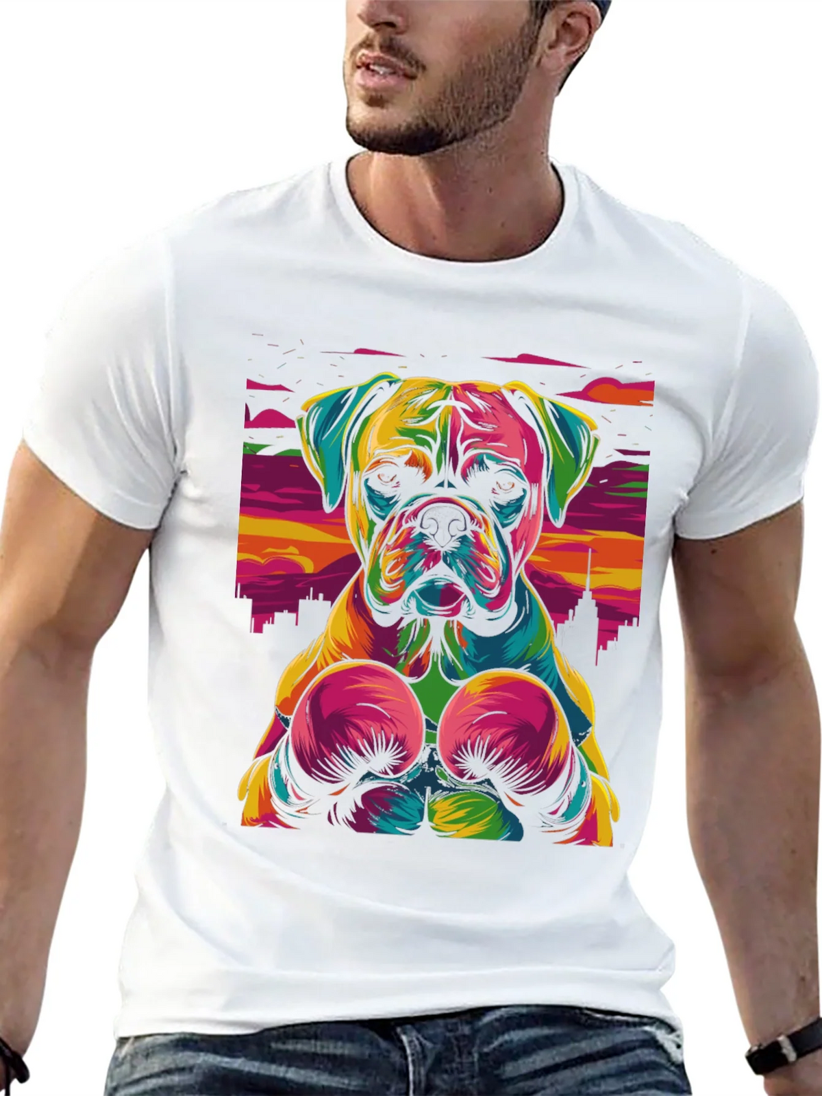 Boxer Dog Graphic Tee - Colorful Unique Design product image 12