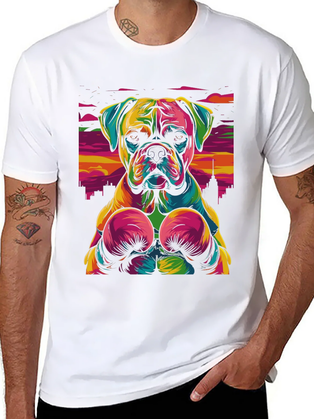 Boxer Dog Graphic Tee - Colorful Unique Design product image 7