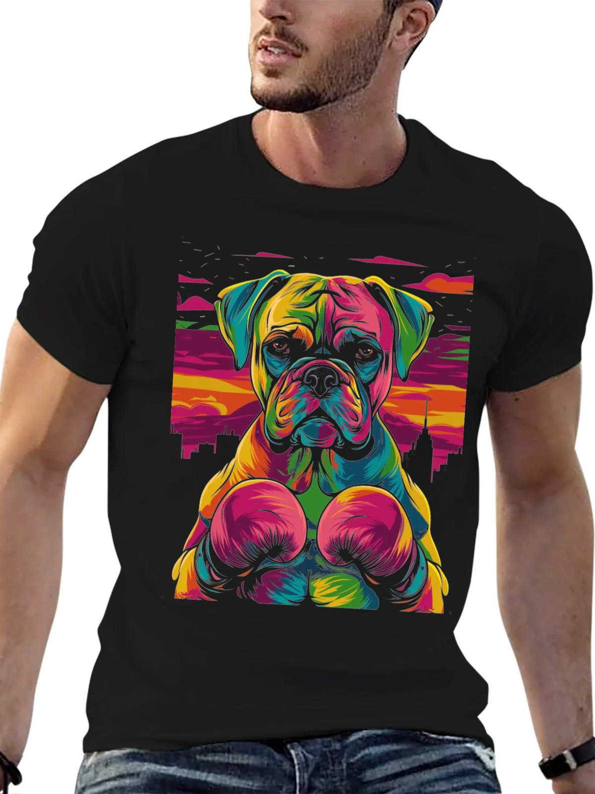 Boxer Dog Graphic Tee - Colorful Unique Design product image 6
