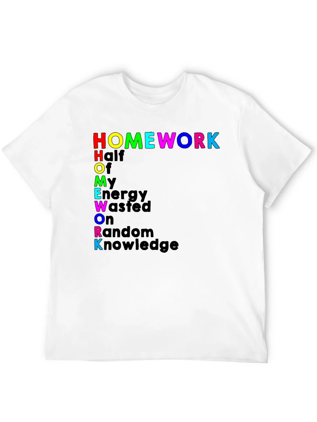 Homework Rainbow Typography T-Shirt product image 4