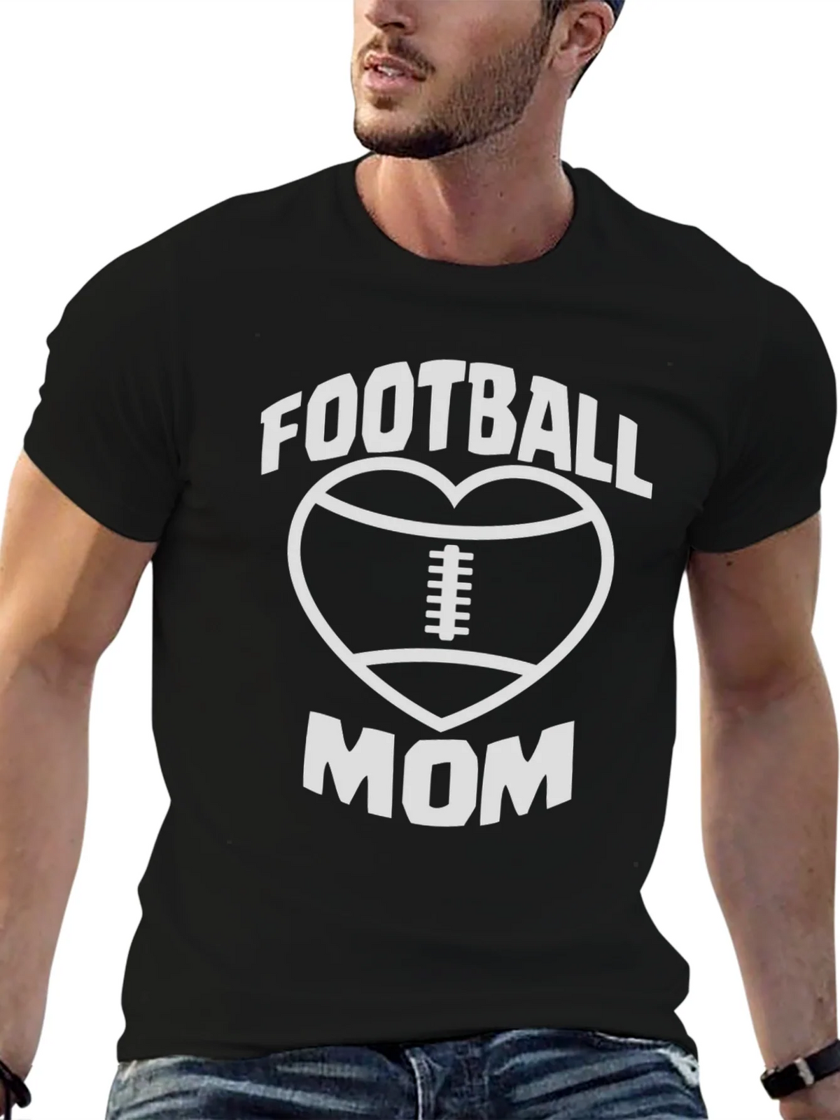 Football Mom T-Shirt - Heart Graphic Tee product image 6