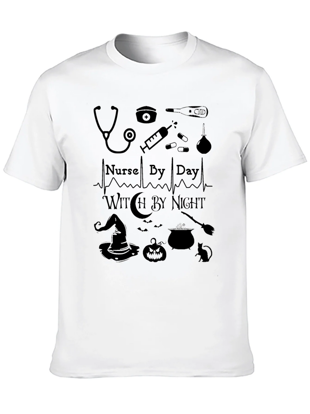 Nurse By Day Witch By Night Graphic T-Shirt product image 9