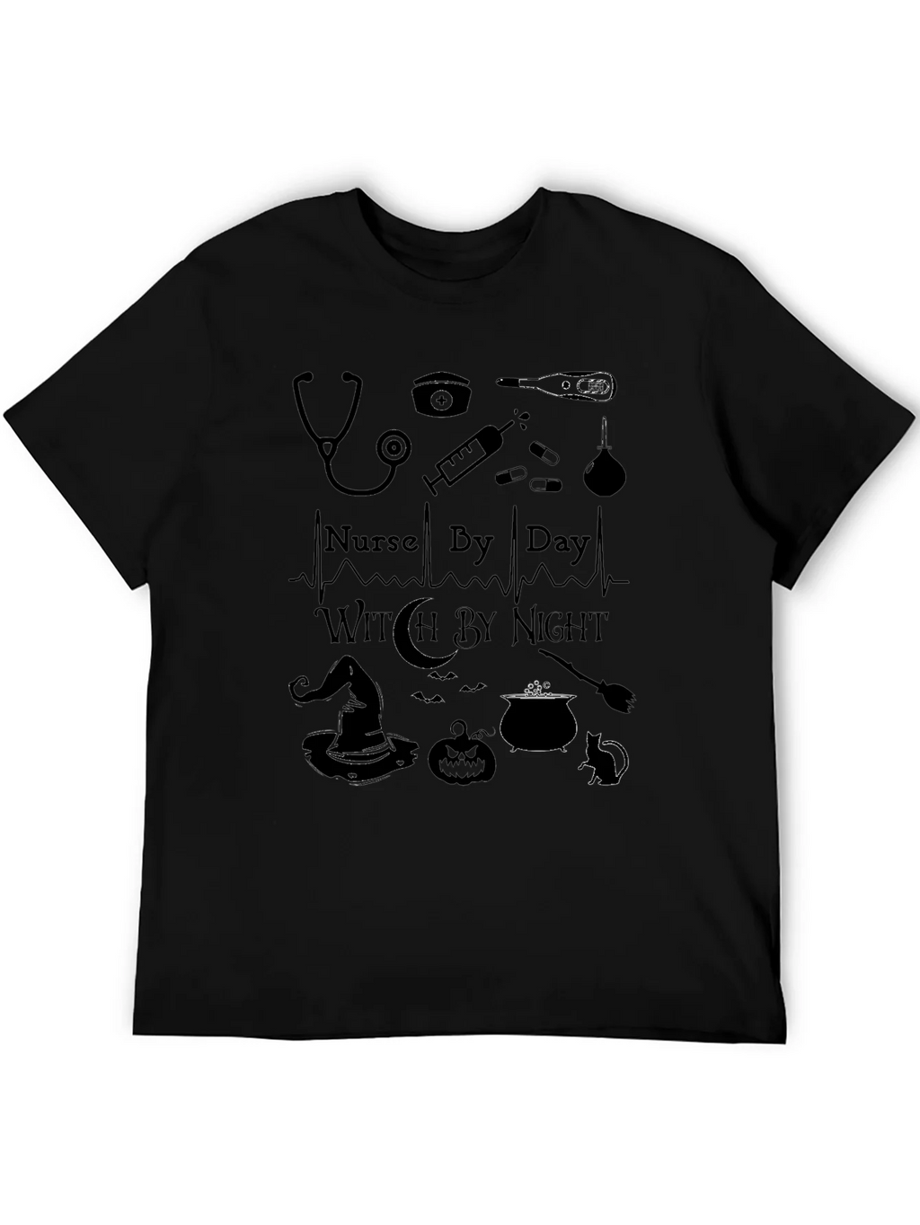 Nurse By Day Witch By Night Graphic T-Shirt product image 5