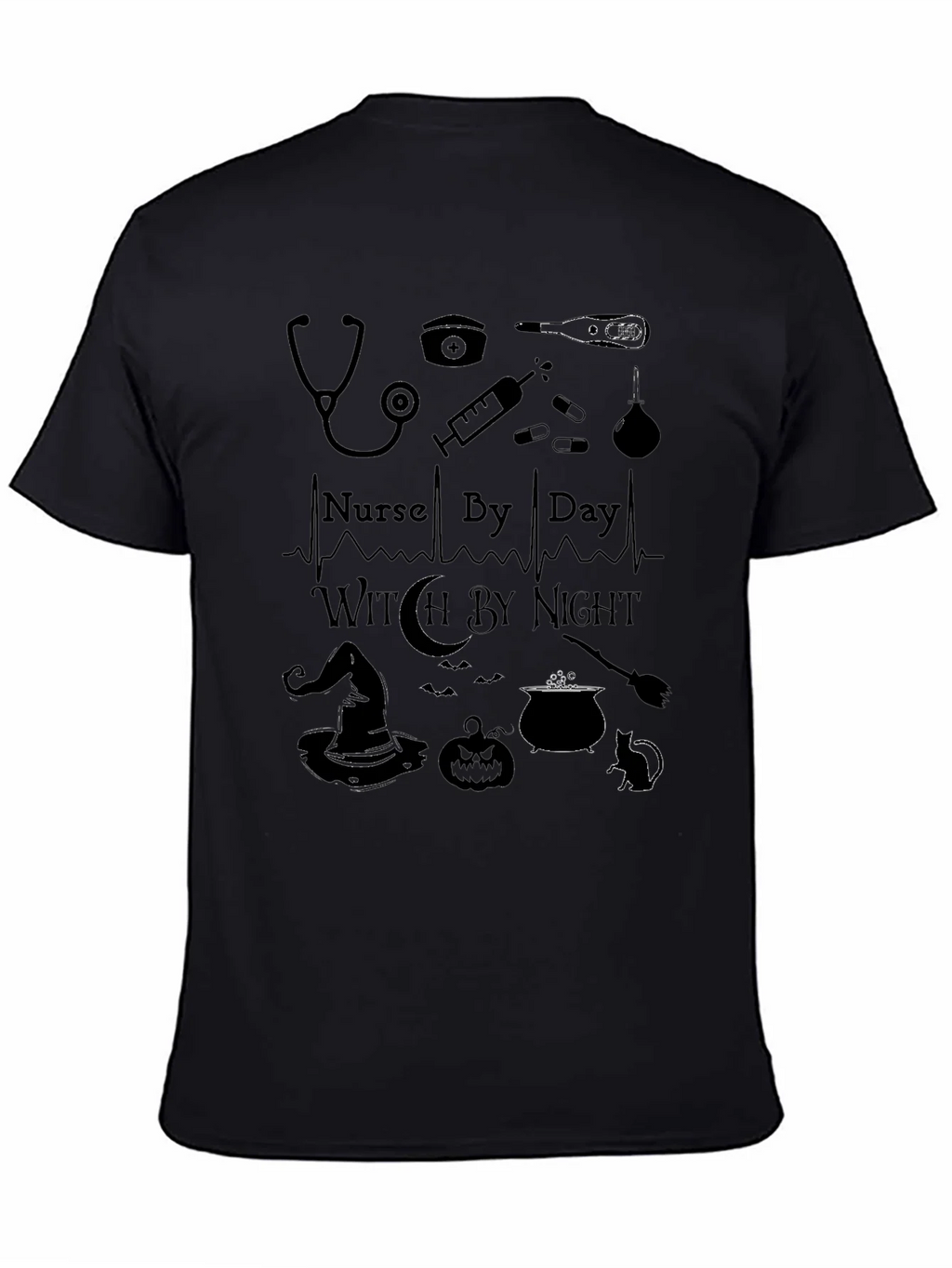 Nurse By Day Witch By Night Graphic T-Shirt product image 4