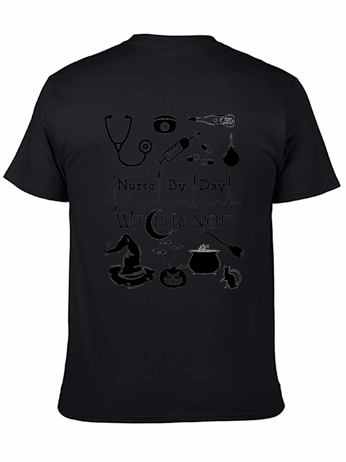 Nurse By Day Witch By Night Graphic T-Shirt product image 4