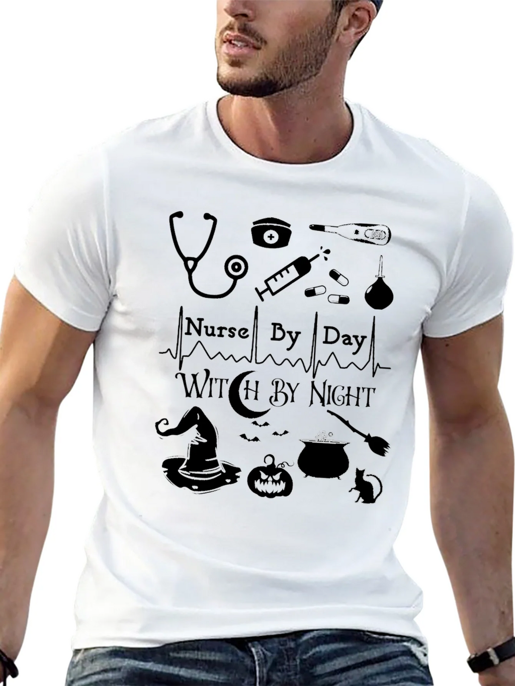 Nurse By Day Witch By Night Graphic T-Shirt product image 12