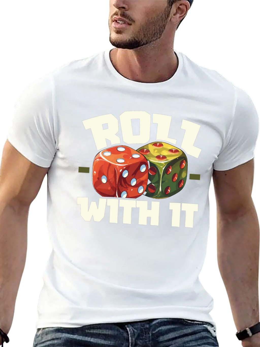 Roll With It Graphic Tee - Fun Dice Design product image 3