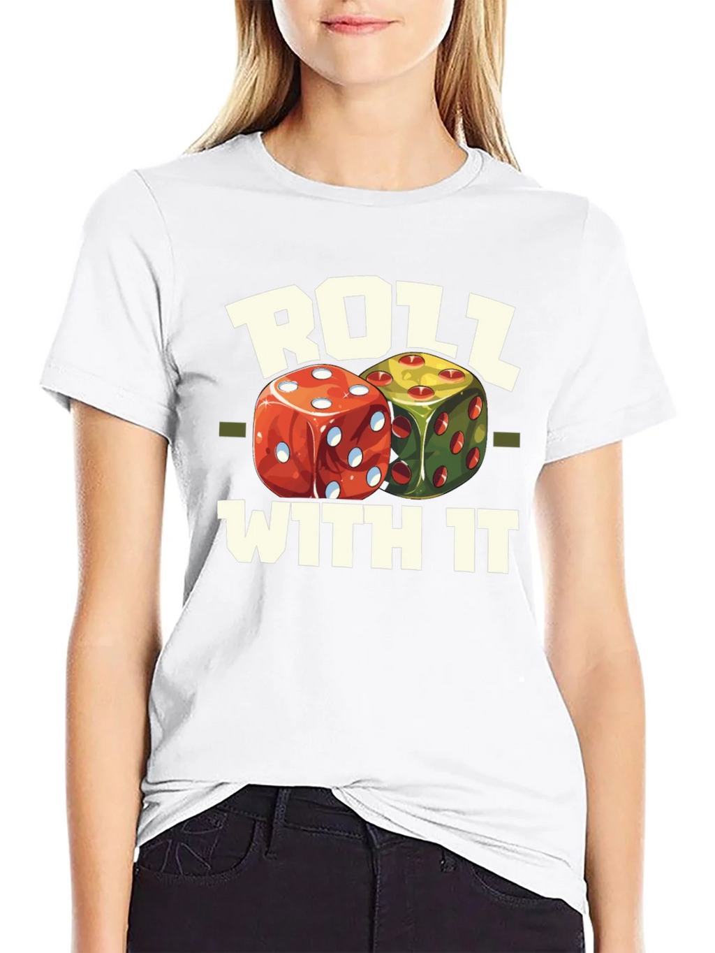 Roll With It Graphic Tee - Fun Dice Design product image 2
