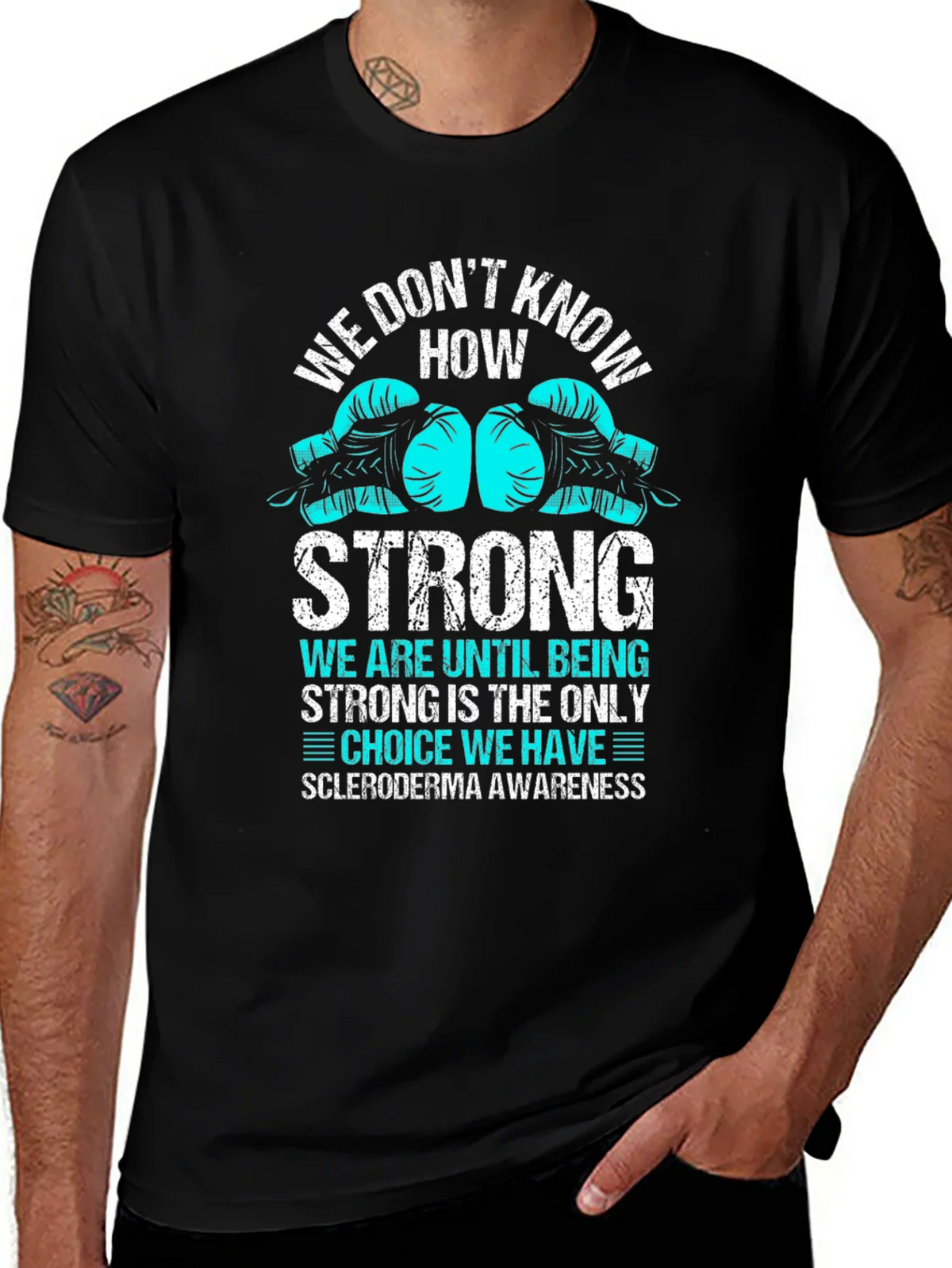 Scleroderma Awareness Boxing Glove T-Shirt product image 1