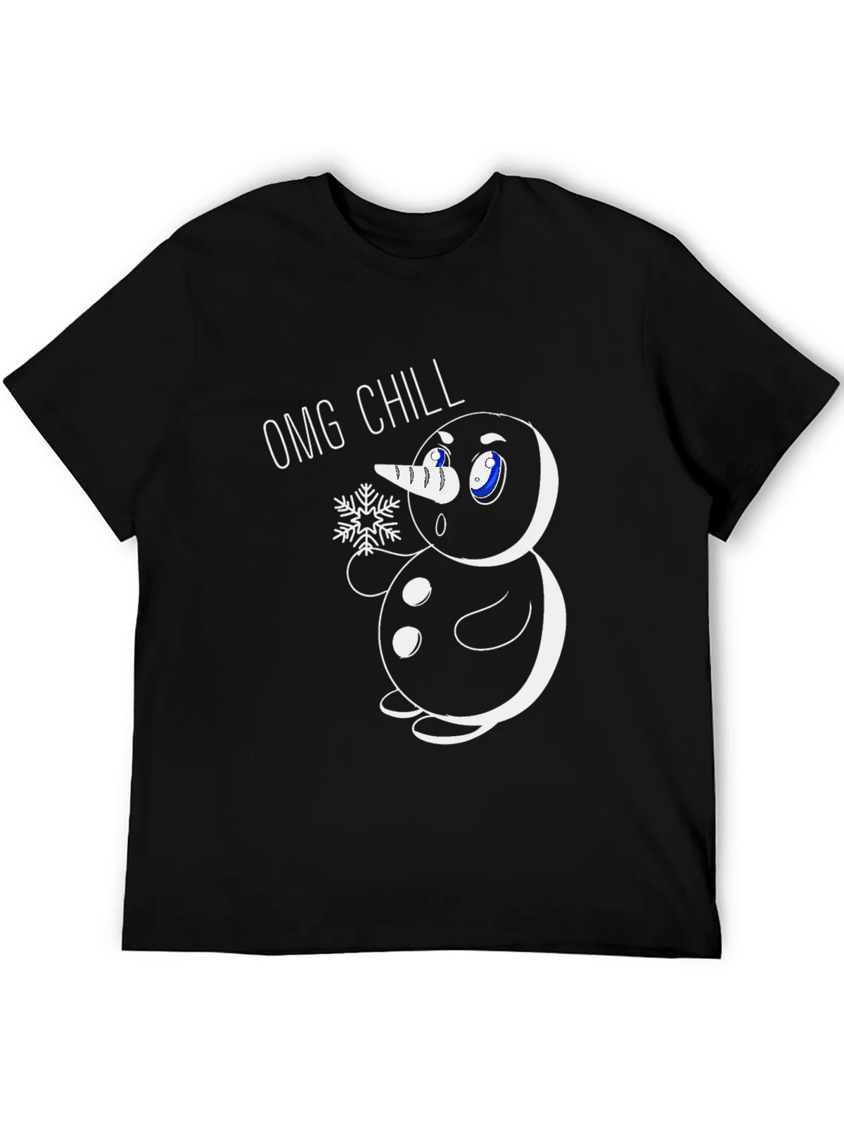 OMG Chill Snowman Graphic Tee - Black product image 5