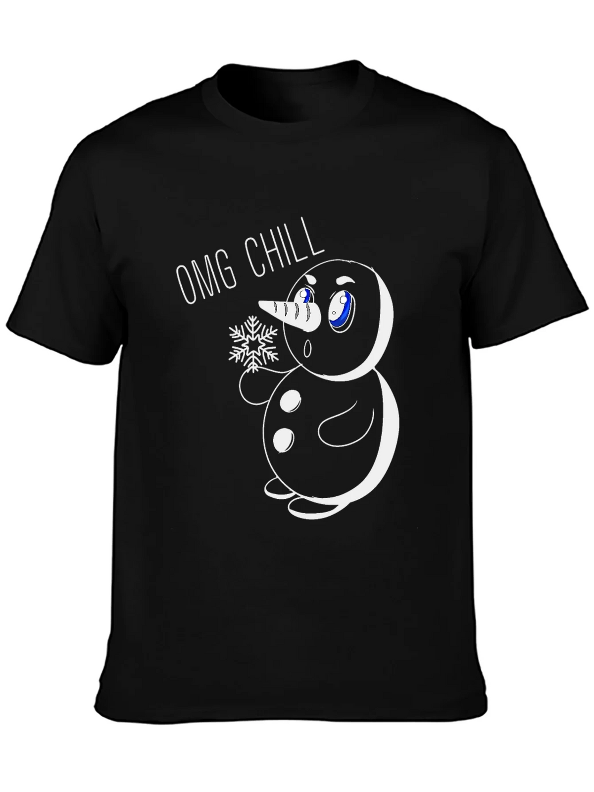 OMG Chill Snowman Graphic Tee - Black product image 3