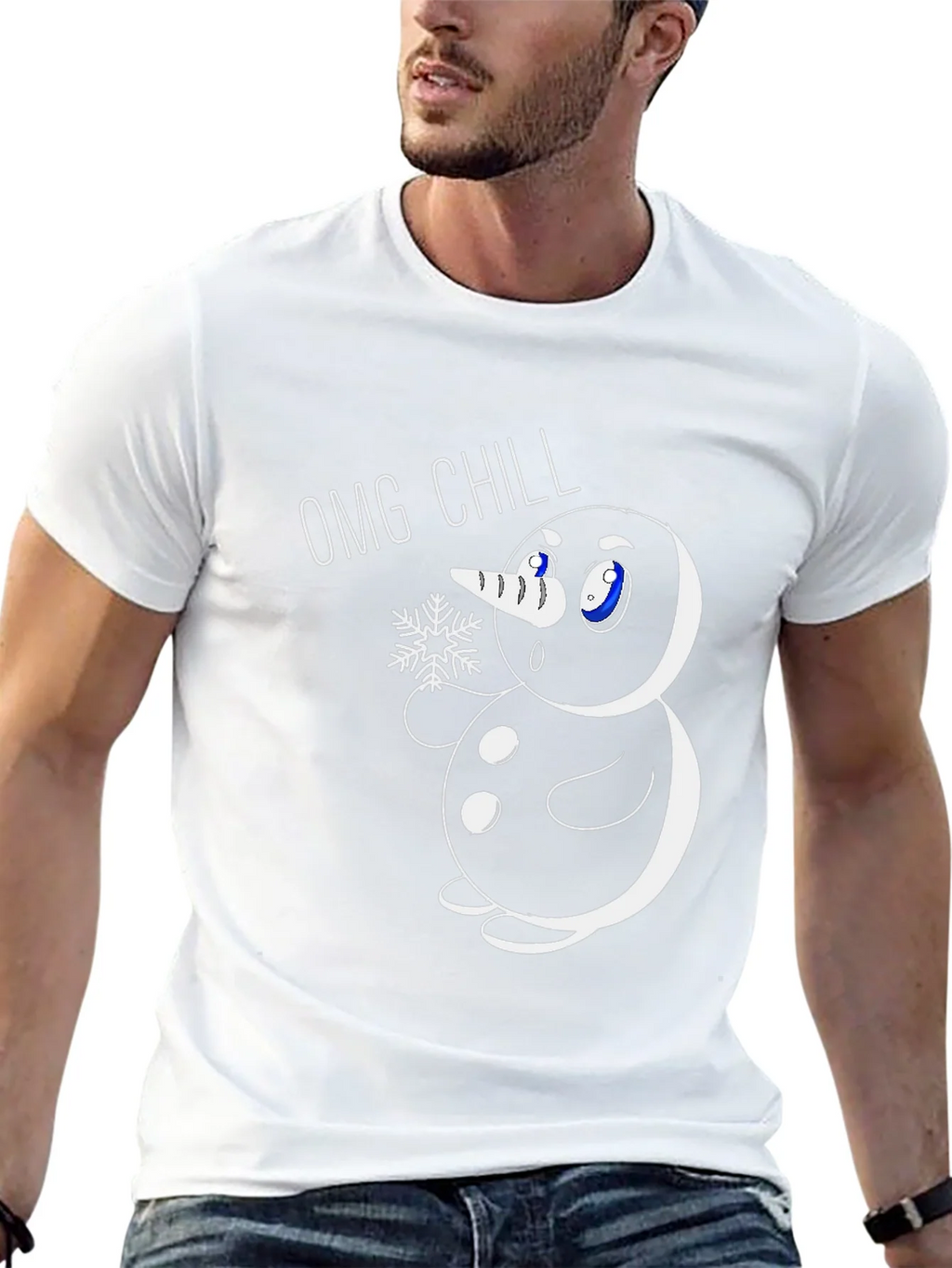OMG Chill Snowman Graphic Tee - Black product image 12
