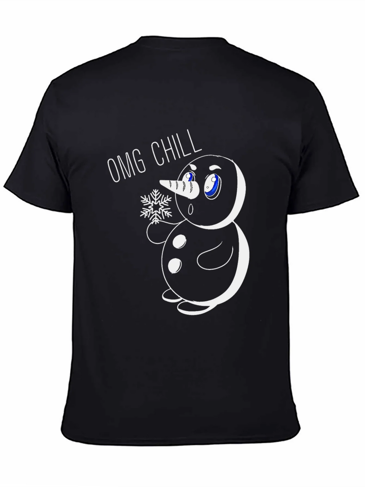 OMG Chill Snowman Graphic Tee - Black product image 4