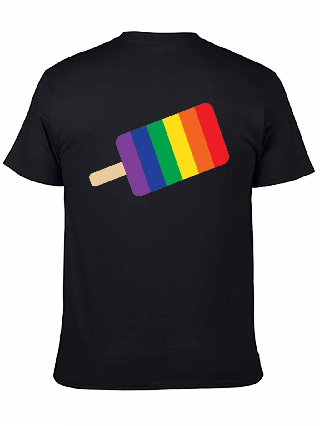 Pride Popsicle Graphic Tee - Black Cotton T-Shirt product image 1