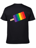 Pride Popsicle Graphic Tee - Black Cotton T-Shirt product image 1