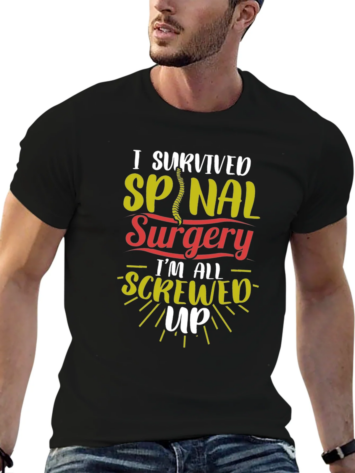 I Survived Spinal Surgery Graphic T-Shirt product image 6