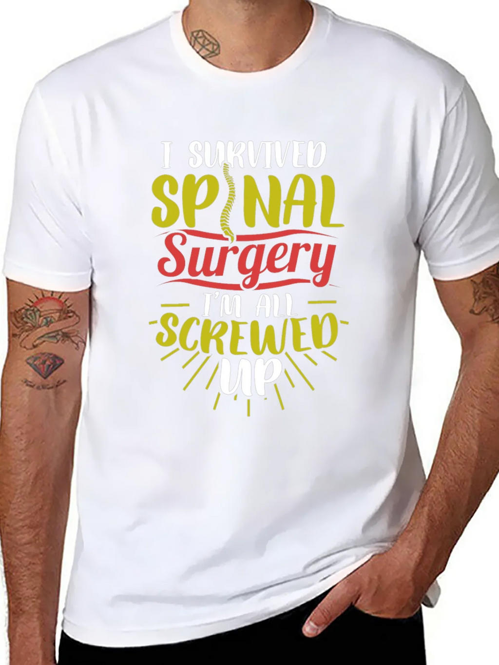 I Survived Spinal Surgery Graphic T-Shirt product image 7