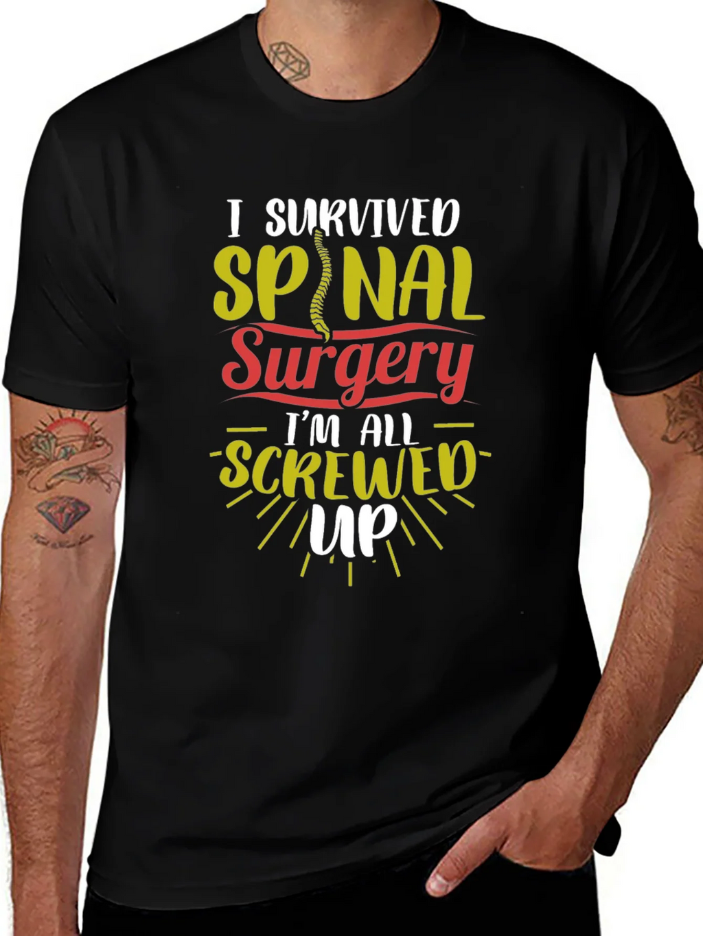 I Survived Spinal Surgery Graphic T-Shirt product image 1