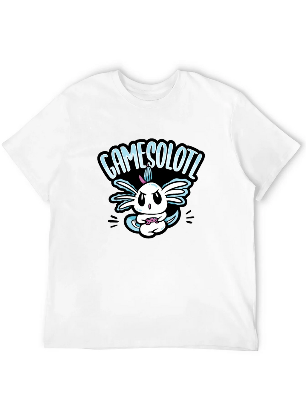 GAMESOLOTL Black Cotton Graphic T-Shirt product image 4