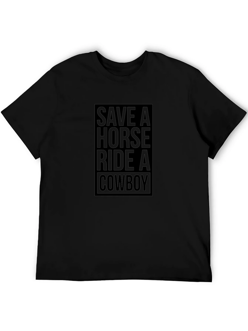 Save A Horse Ride A Cowboy Graphic Tee - Black product image 5