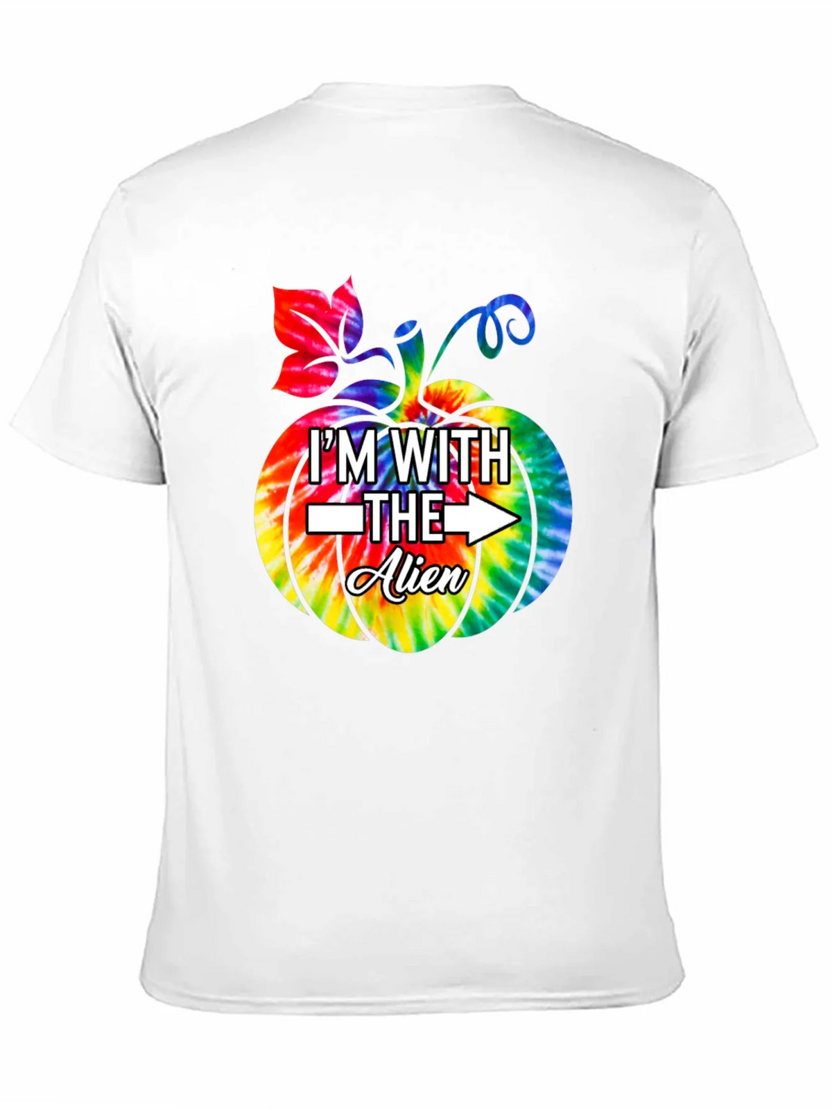 Im With The Alien Tie Dye Pumpkin Halloween T-Shirt product image 10