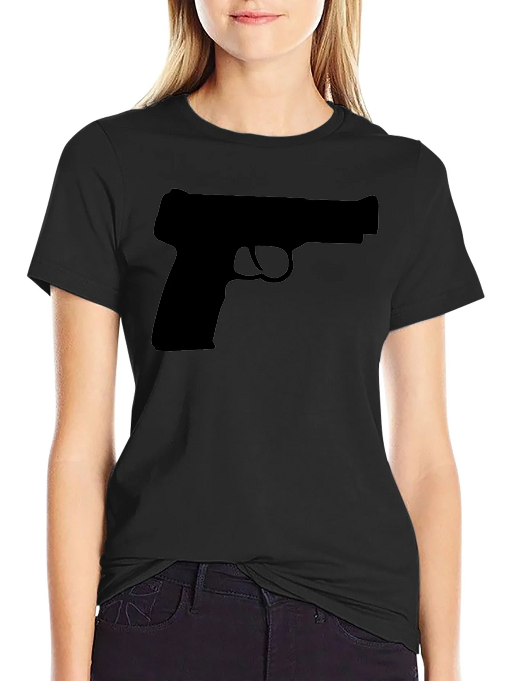 Gun Silhouette T-Shirt - Classic Black Tee product image 2