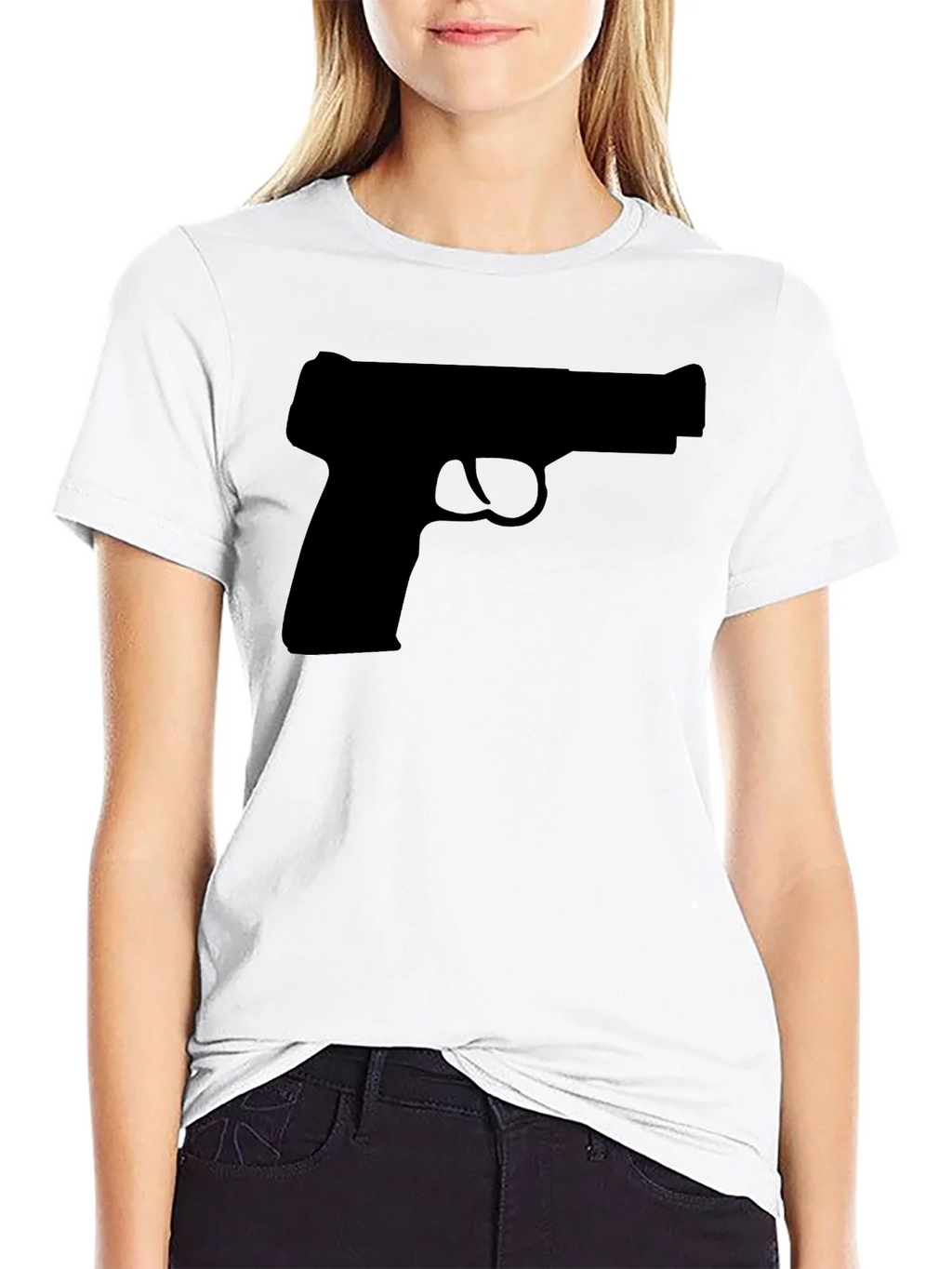 Gun Silhouette T-Shirt - Classic Black Tee product image 8