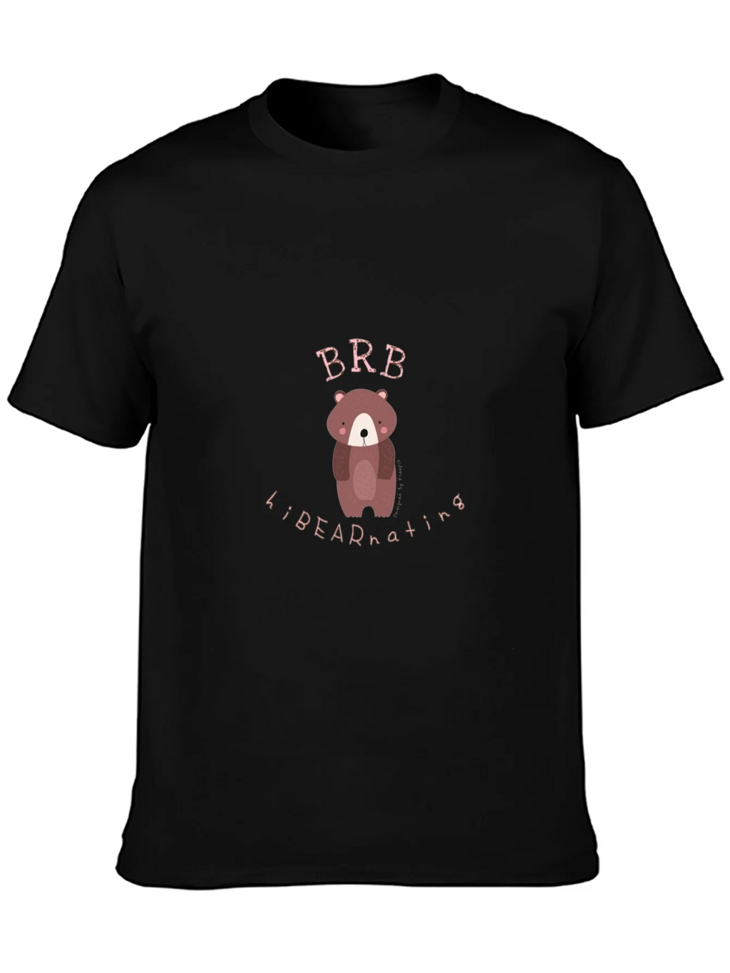Bear Hibernating Black Graphic Tee product image 3