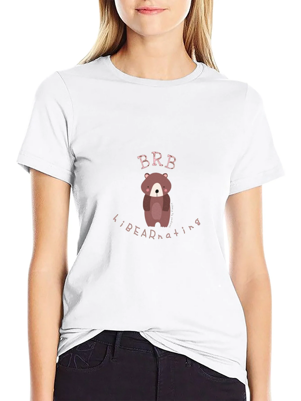 Bear Hibernating Black Graphic Tee product image 8