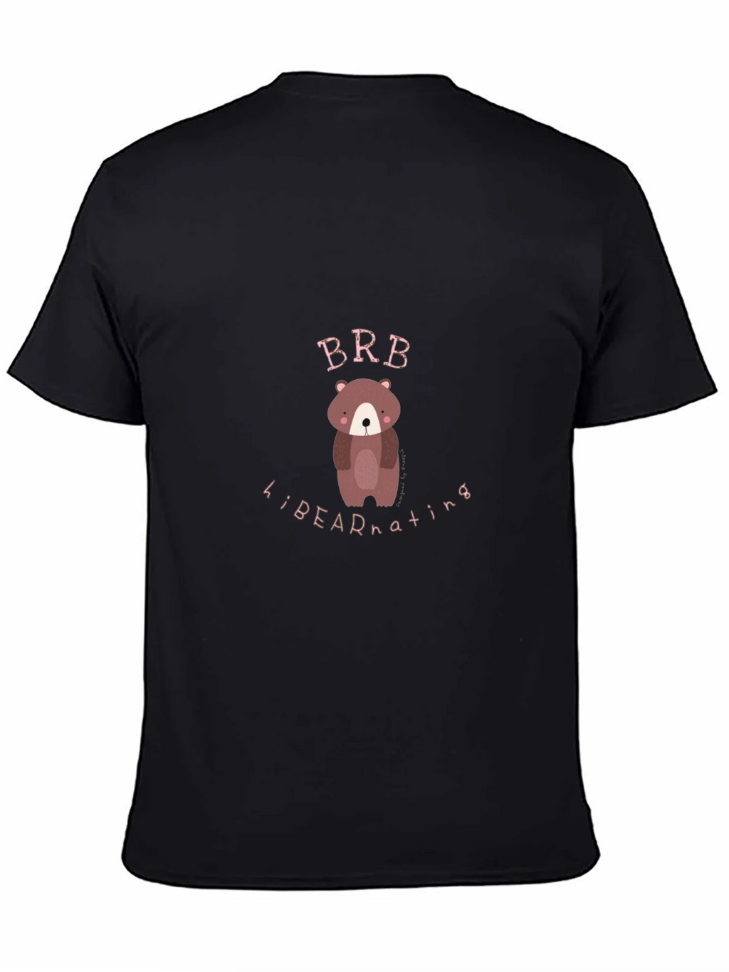 Bear Hibernating Black Graphic Tee product image 4